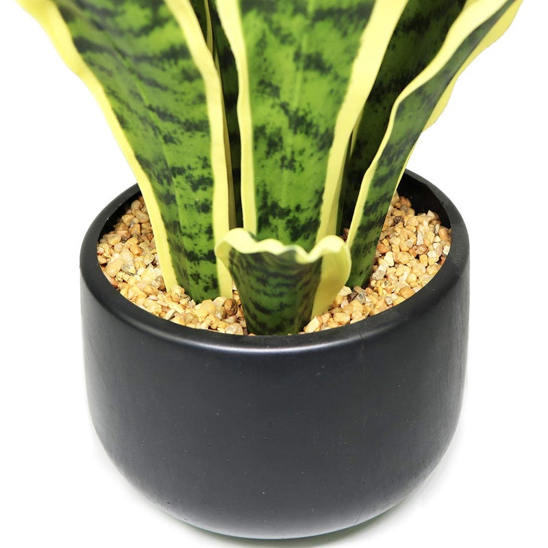 Bird Fiy Artificial Snake Plant 22.5" Faux Agave Fake Sansevieria Artificial Potted Plants for Indoor and Outdoor Home Office DÃ©cor - Image 3